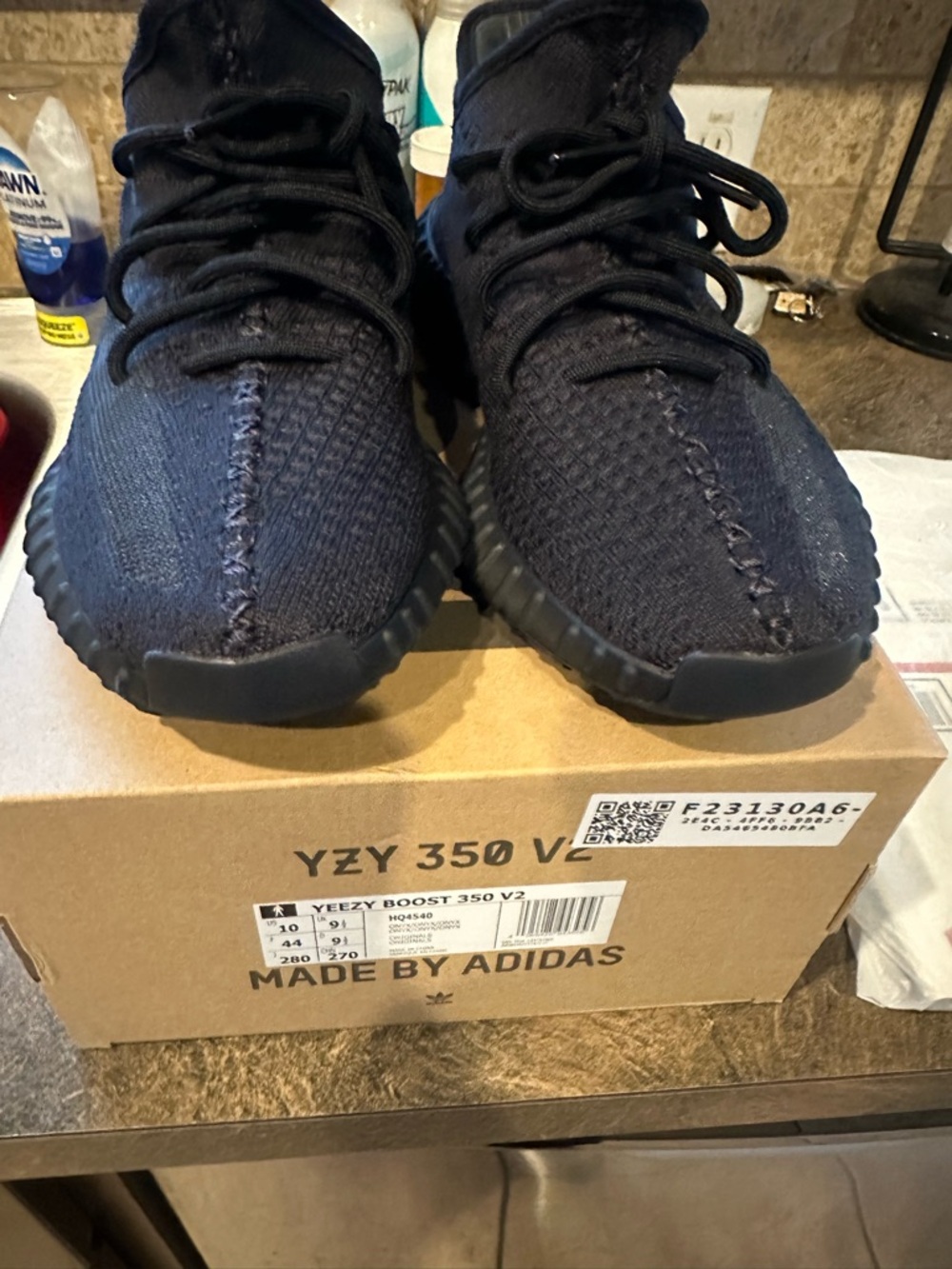 adidas Black Knit Low-Top Sneakers - YZY 350 V2 Style
